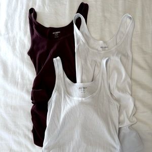 Bundle of 3 maternity ribbed tank tops